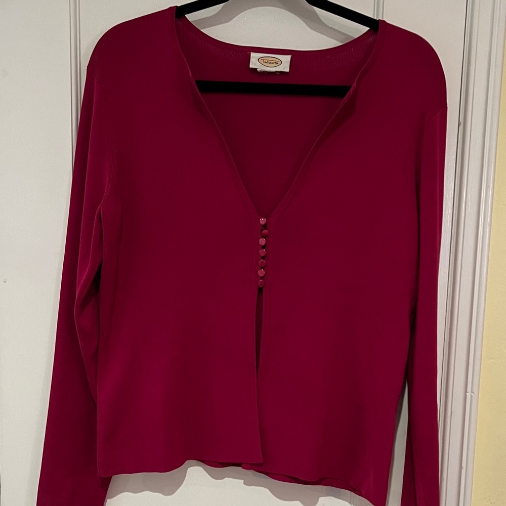 Talbots Women's Fuchsia Button Down Shirt